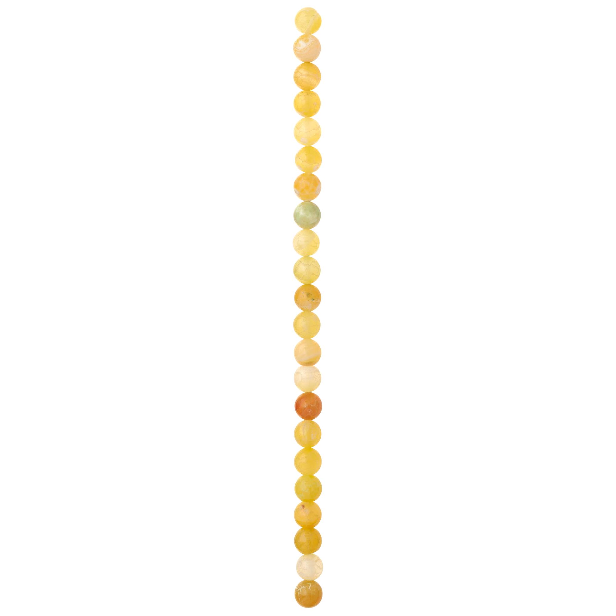 Orange Fire Agate Round Beads, 8mm by Bead Landing™